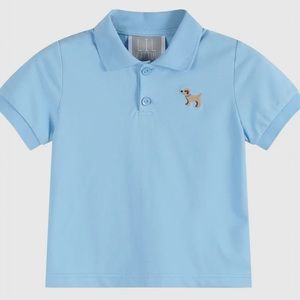 Lil Cactus Blue Puppy Polo Golf Shirt 🐶
